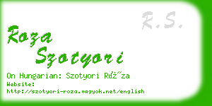 roza szotyori business card